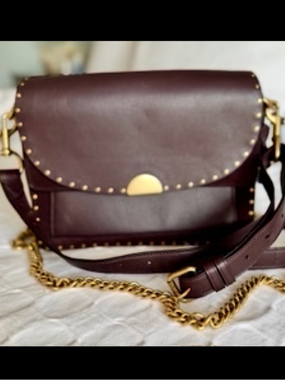 Coach dreamer handbag with rivets